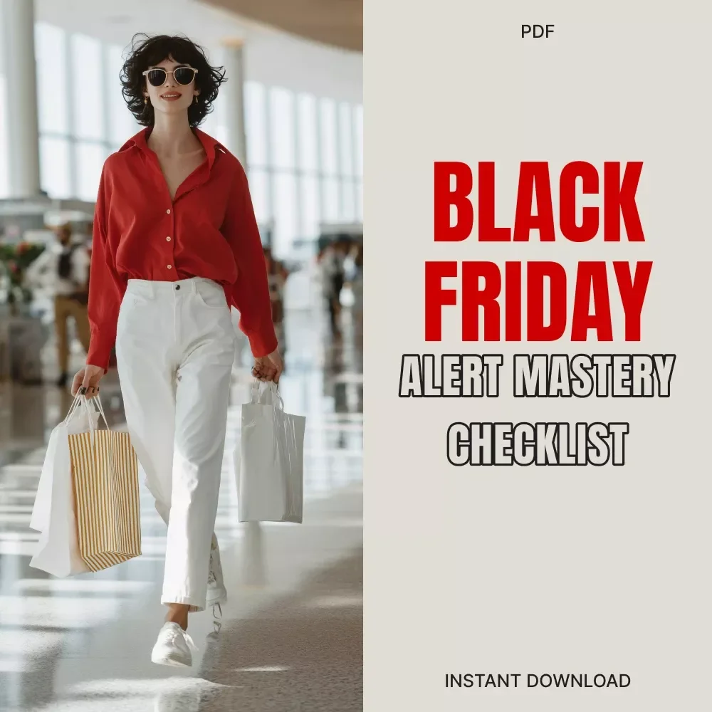 Black Friday Alert Mastery Checklist: Never Miss a Doorbuster Again | Digital Download | How to Set Alerts for Doorbuster Deals Guide for Smart Shoppers