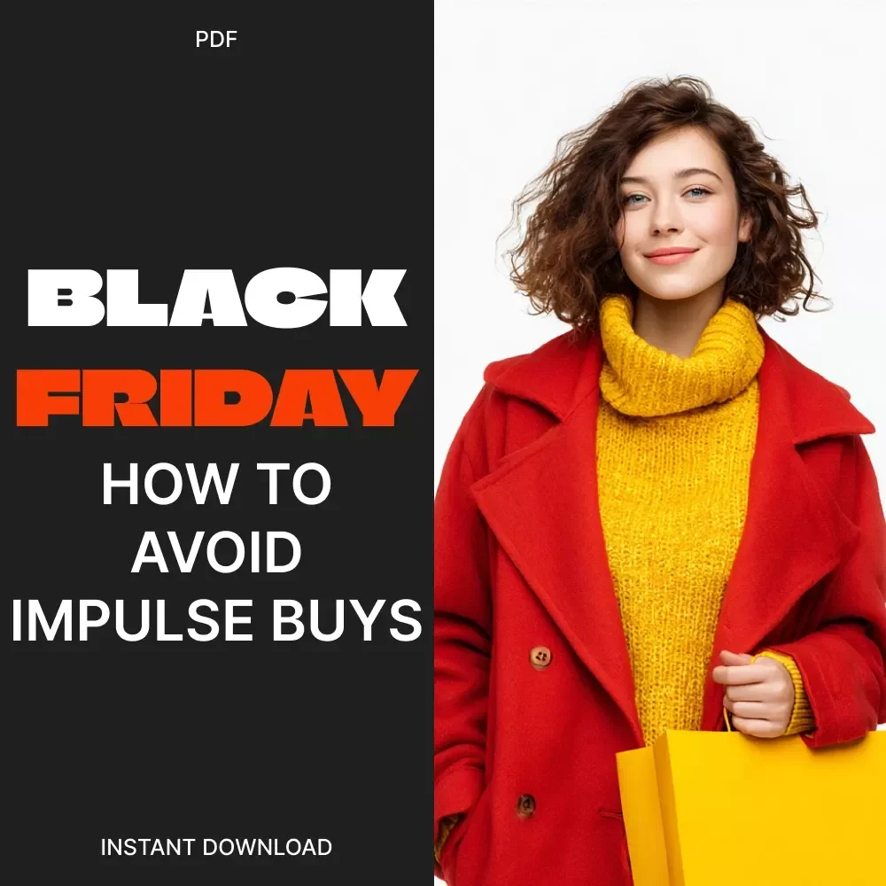 Black Friday Checklist: How to Avoid Impulse Buys | Smart Shopping Guide for Budget-Conscious Shoppers | Printable Digital Download for Savvy Buyers