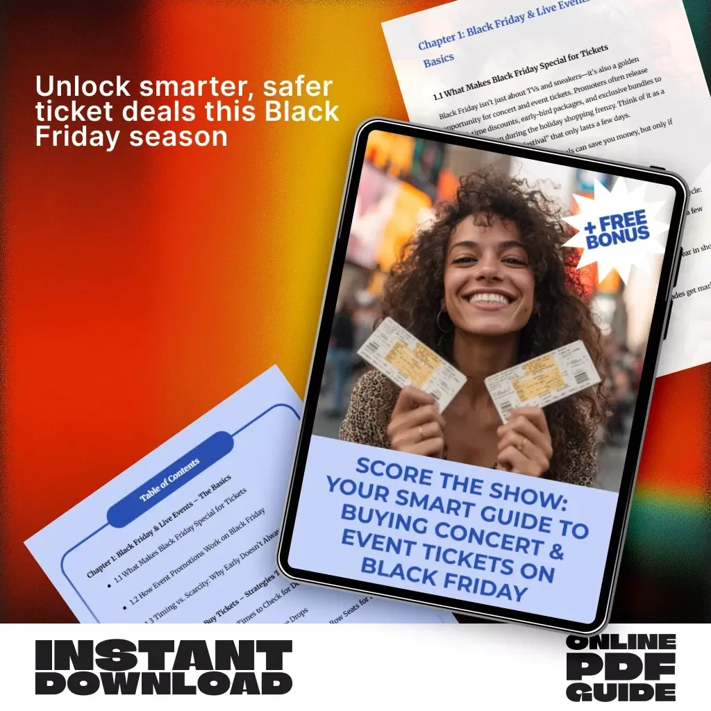 Score the Show: Your Smart Guide to Buying Concert & Event Tickets on Black Friday | Digital Guide for Music & Event Lovers