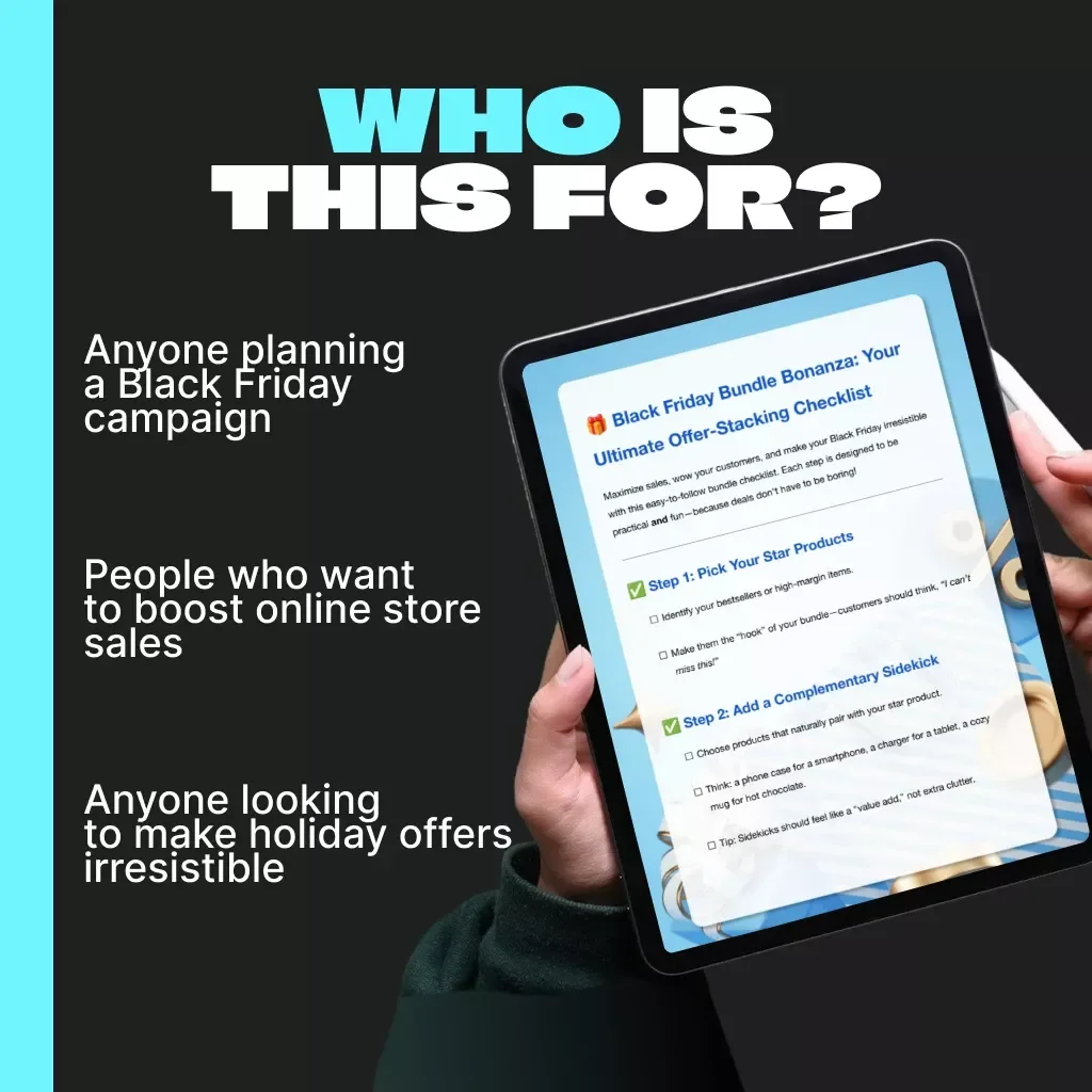 Black Friday Bundle Bonanza: Your Ultimate Offer-Stacking Checklist | Digital Download for Entrepreneurs & Small Business Owners | How to Bundle Offers for Black Friday eBook