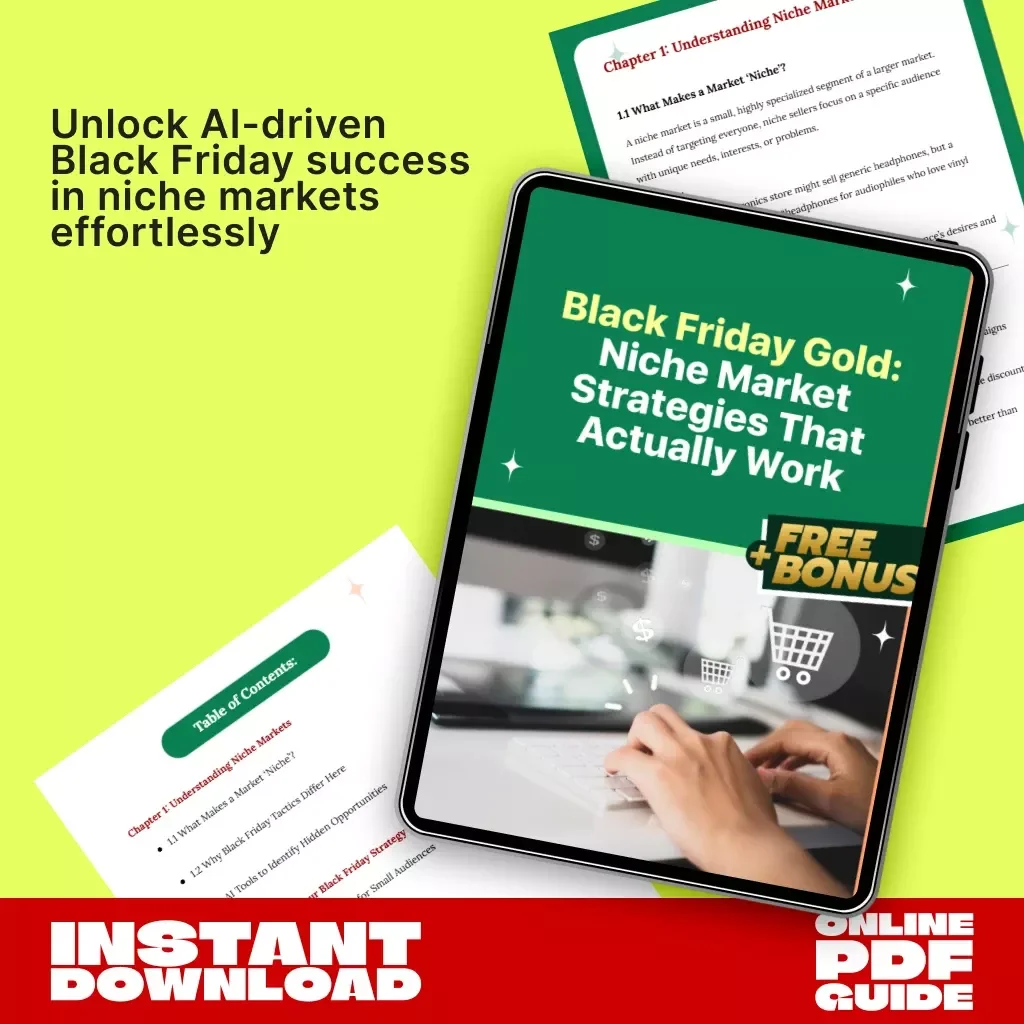 Black Friday Gold: Niche Market Strategies That Actually Work | Digital Marketing Guide for Niche Businesses | Expert Tips for Black Friday in Niche Markets | Small Business Success eBook