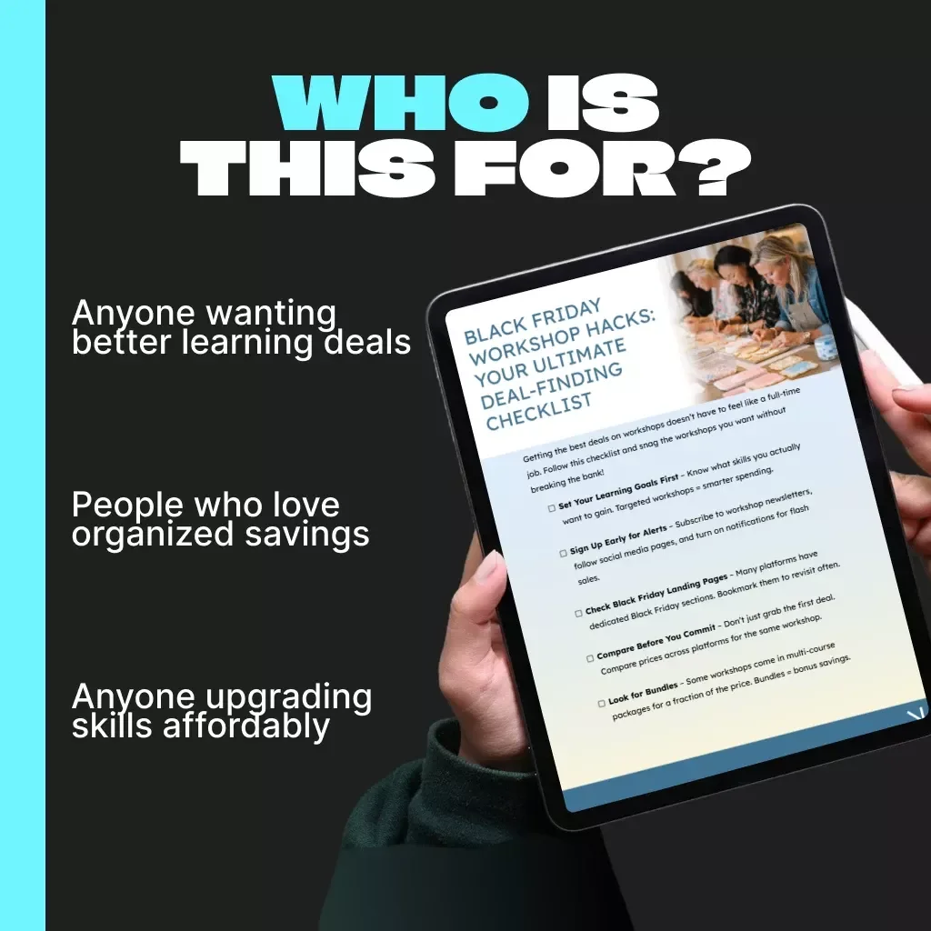 Black Friday Workshop Hacks: Your Ultimate Deal-Finding Checklist | Digital Download | How to Get the Best Deals on Workshops During Black Friday