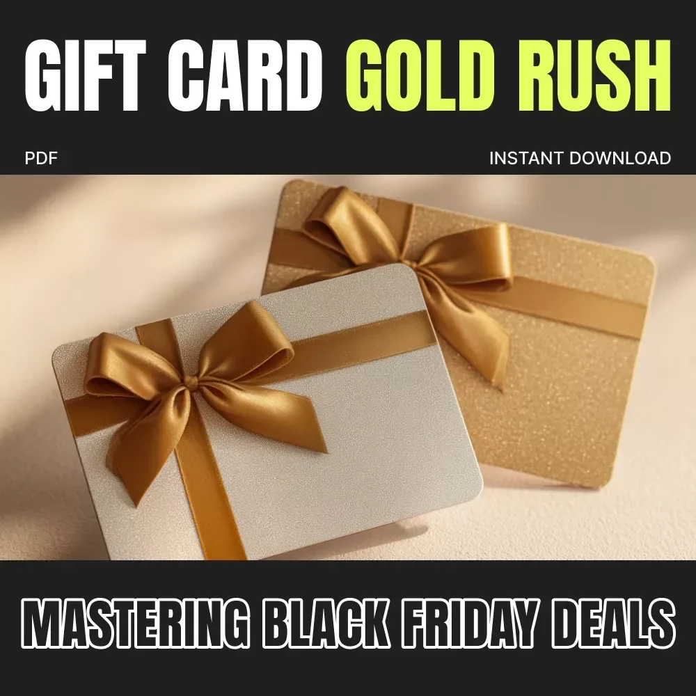 Gift Card Gold Rush: Mastering Black Friday Deals | Ultimate Guide on How to Get the Best Deals on Gift Cards During Black Friday | Digital Download eBook for Smart Shoppers