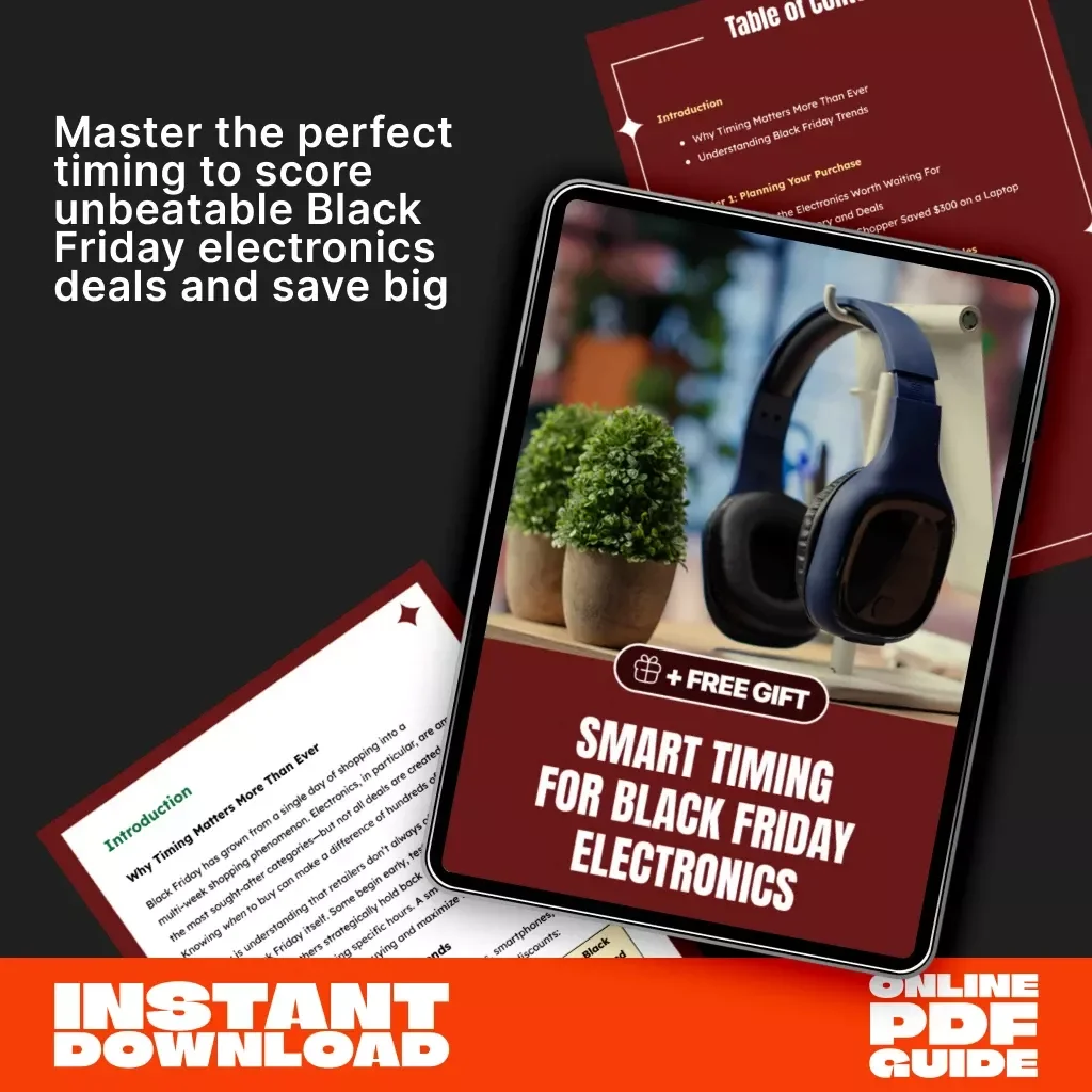 Smart Timing for Black Friday Electronics | Digital Guide, eBook & Checklist for Savvy Shoppers | Maximize Savings on Gadgets, Laptops & Tech Deals