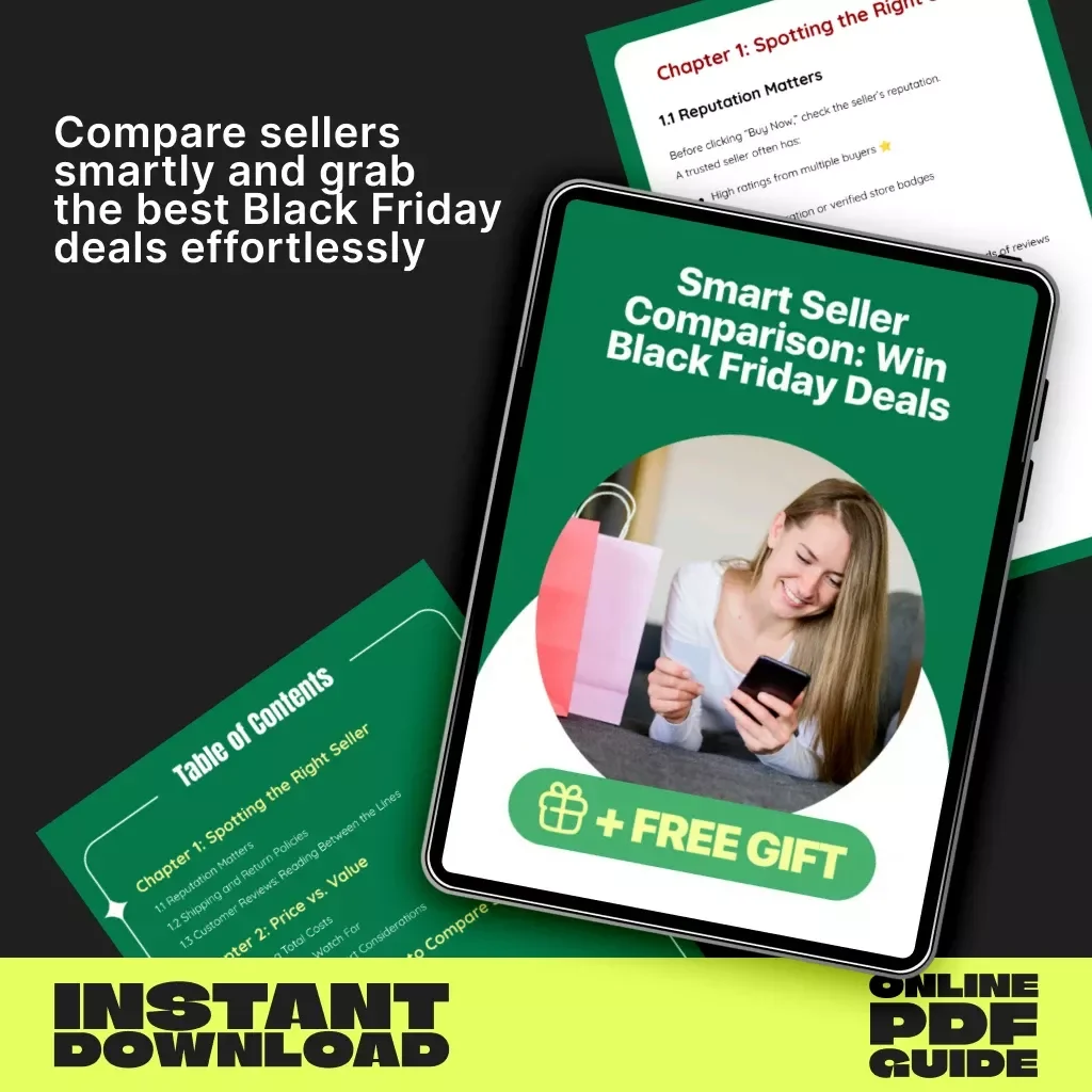 Smart Seller Comparison: Win Black Friday Deals | Digital Guide for Savvy Shoppers | How to Compare Sellers Like a Pro | Instant Download