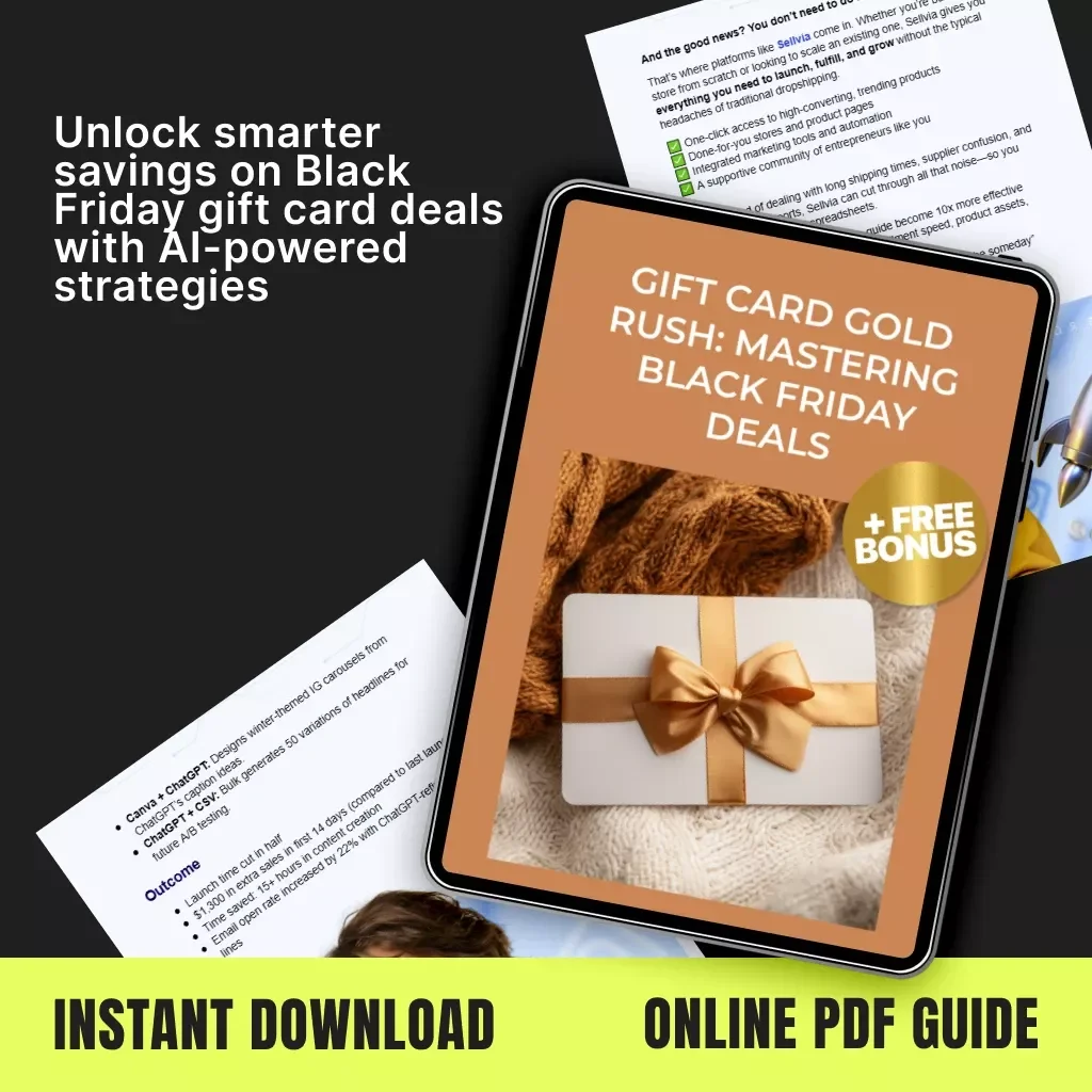 Gift Card Gold Rush: Mastering Black Friday Deals | Ultimate Guide on How to Get the Best Deals on Gift Cards During Black Friday | Digital Download eBook for Smart Shoppers