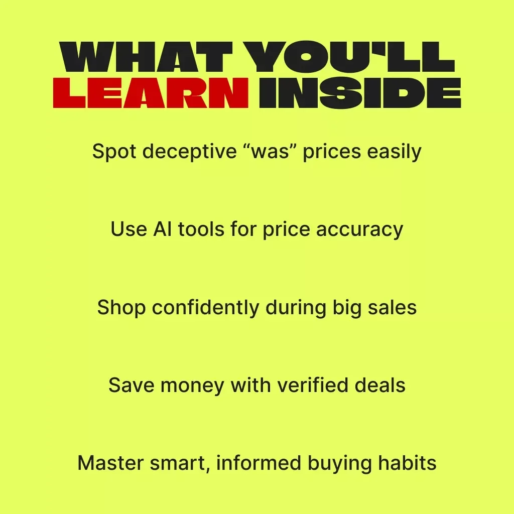 Black Friday Truths: Spotting Fake ‘Was’ Prices Before You Buy | Digital Download eBook | Smart Shopper’s Guide to Real Discounts, Price History Tools & AI Shopping Strategies