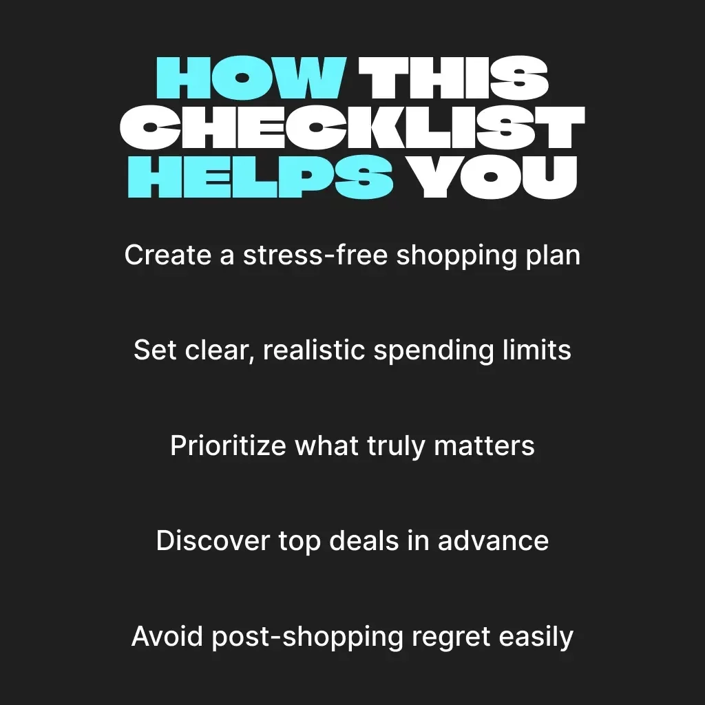 Black Friday Budget Checklist: Spend Smart, Save Big | Printable Guide & Digital Download for Smart Holiday Shopping | How to Set a Black Friday Budget
