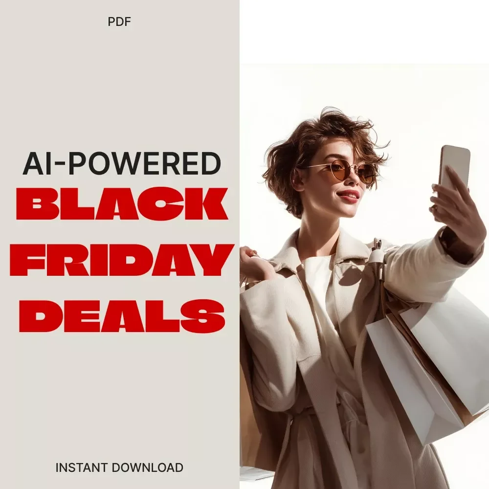 AI-Powered Black Friday Deals Checklist | Digital Download Guide, eBook & Printable PDF | Smart Shopping Planner for Holiday Savings, AI Deal Tracker & Coupon Finder