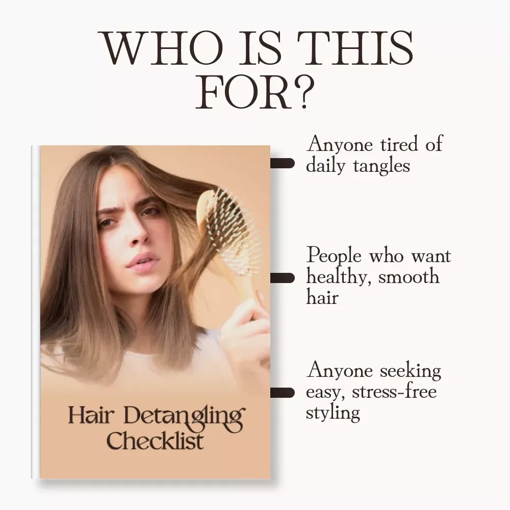 Hair Detangling Checklist | How to Detangle Hair Without Causing Damage | Digital Download Guide for Smooth, Healthy, Tangle-Free Hair