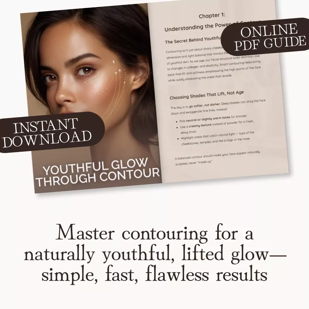 Youthful Glow Through Contour | Digital Guide for Beginners | How to Contour for a Youthful Appearance | Step-by-Step Makeup Tutorial + AI Beauty Prompts