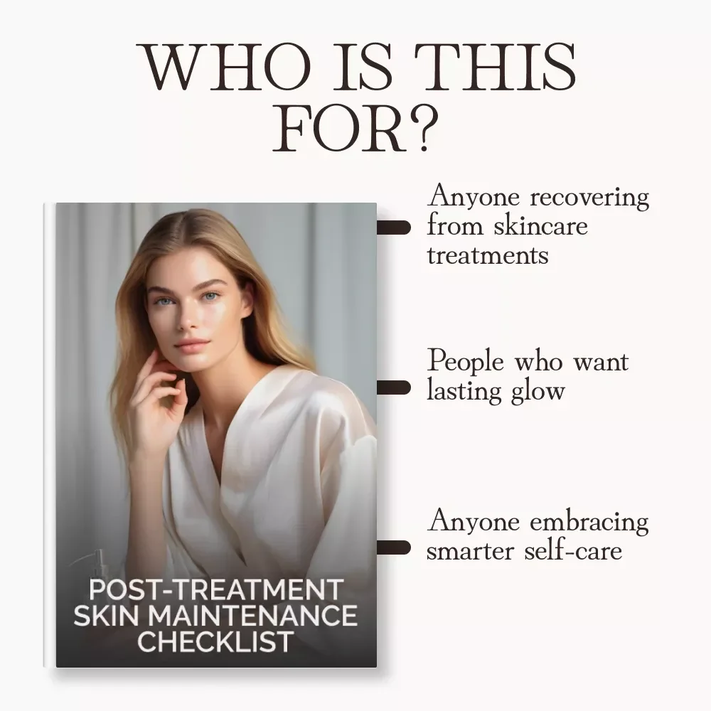 Post-Treatment Skin Maintenance Checklist | Digital Download | How to Maintain Results After Professional Skin Treatments | Skincare Recovery Guide & Aftercare Planner