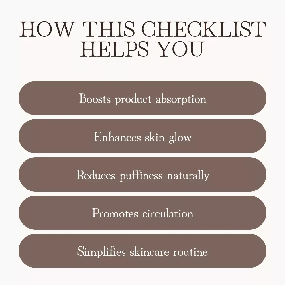 Facial Massage Meets Skincare – Printable Checklist for Glowing Skin | Digital Download | Tips for Combining Facial Massage with Skincare Products | Self-Care & Beauty Routine Guide