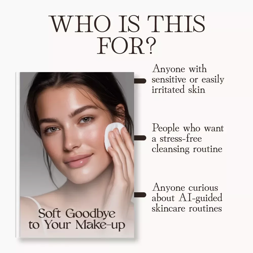 Soft Goodbye to Your Make-up | Gentle Skincare Guide for Sensitive Skin | How to Remove Makeup Without Irritating Skin | Digital Download eBook for Calm, Radiant Complexion