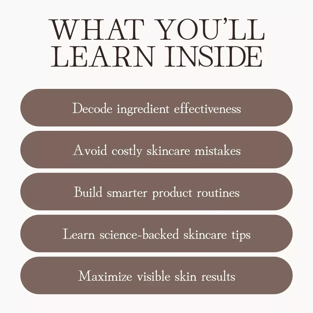 Beauty Unmasked: Why Some Ingredients Don’t Deliver Results | Skincare Science eBook | Understand Ingredient Effectiveness & Common Skincare Mistakes | Digital Download