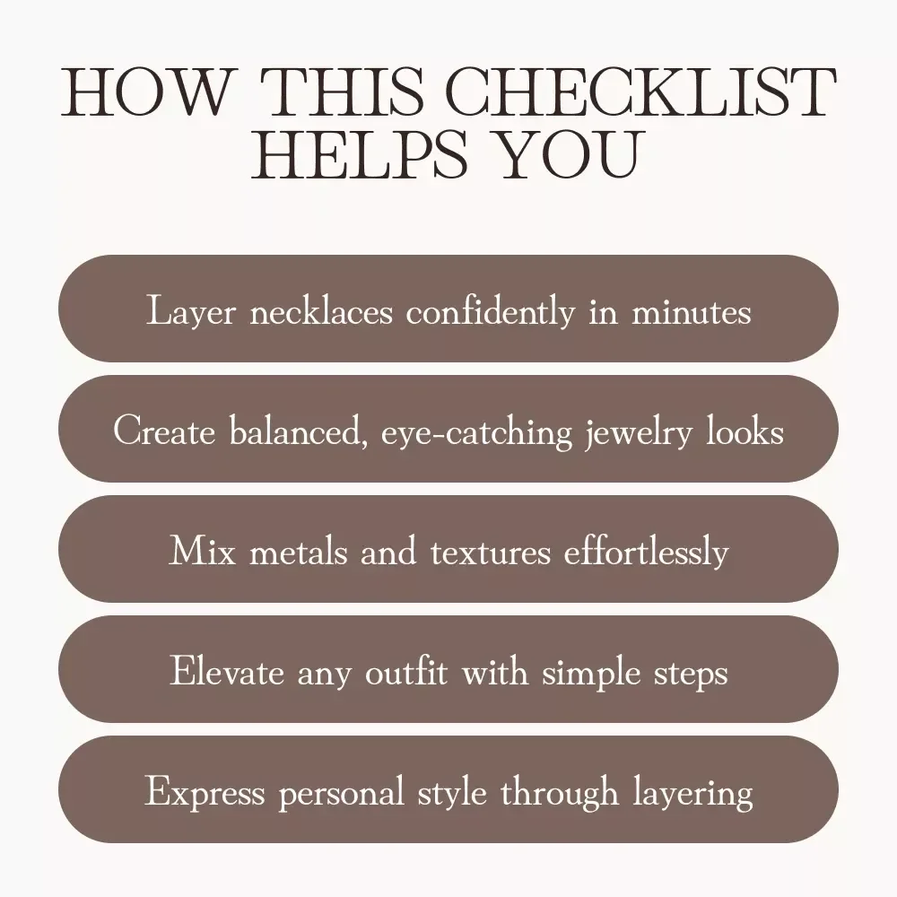 Your Stylish Stacking Checklist | Digital Necklace Layering Guide for Effortless Jewelry Styling, Layered Necklace Tips, Fashion Accessory eBook for Chic Women