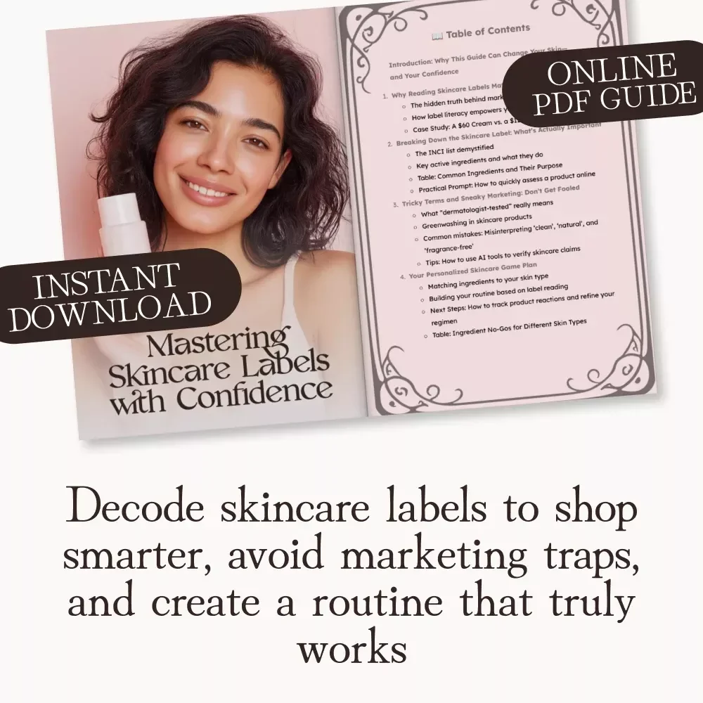 Mastering Skincare Labels with Confidence | The Best Way to Read a Skincare Product Label | Digital Guide for Smarter, Healthier Skincare Choices