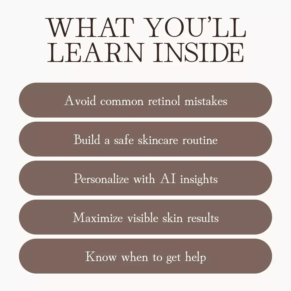 Retinol: Safely Navigating the Skincare Superhero | Digital Retinol Safety Guide, eBook & Checklist | Learn What Are the Risks of Retinol Misuse + Smart Skincare Tips