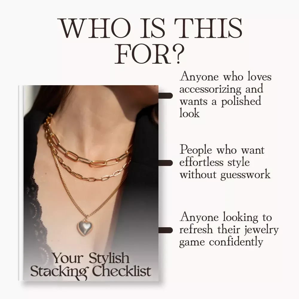 Your Stylish Stacking Checklist | Digital Necklace Layering Guide for Effortless Jewelry Styling, Layered Necklace Tips, Fashion Accessory eBook for Chic Women