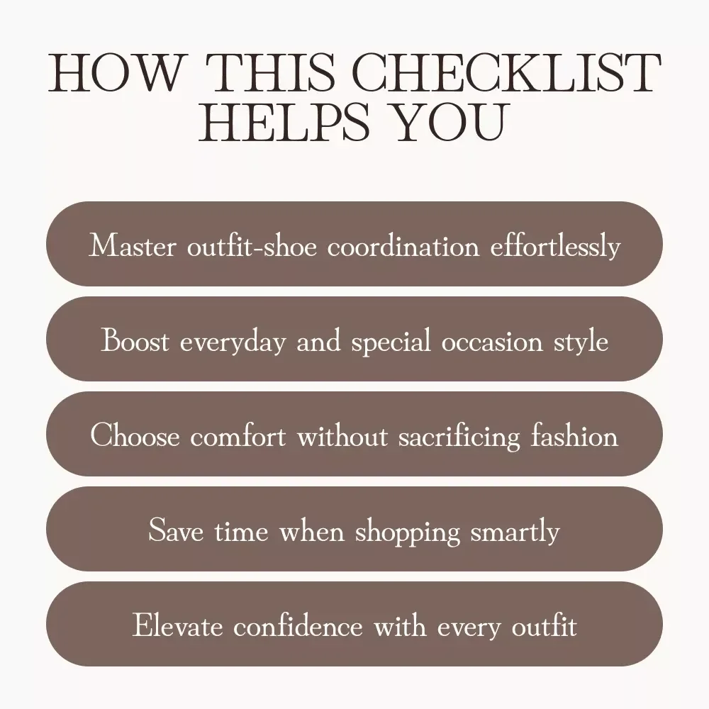 The Ultimate Checklist for Choosing Shoes That Complete Your Look | Digital Style Guide | Fashion eBook | Shoe Matching Tips | Outfit Styling Printable Download