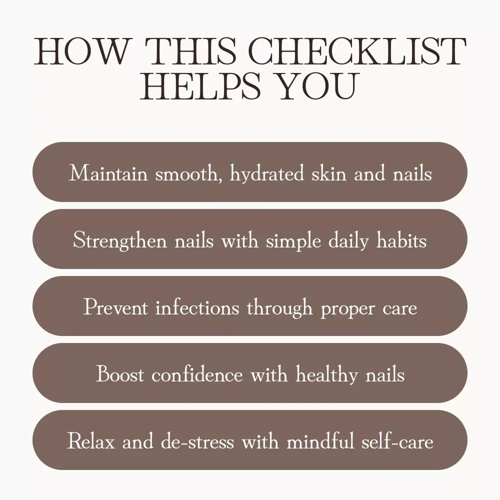 Benefits of Regular Manicures and Pedicures Checklist | Self-Care Routine Guide for Healthy Nails, Glowing Skin & Relaxation | Digital Download for At-Home Nail Care and Beauty