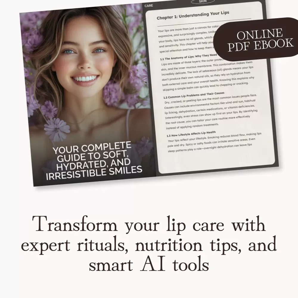 Your Complete Guide to Soft, Hydrated, and Irresistible Smiles | Digital eBook for Lip Care, Self-Care & Beauty Lovers | Tips for Soft and Hydrated Lips
