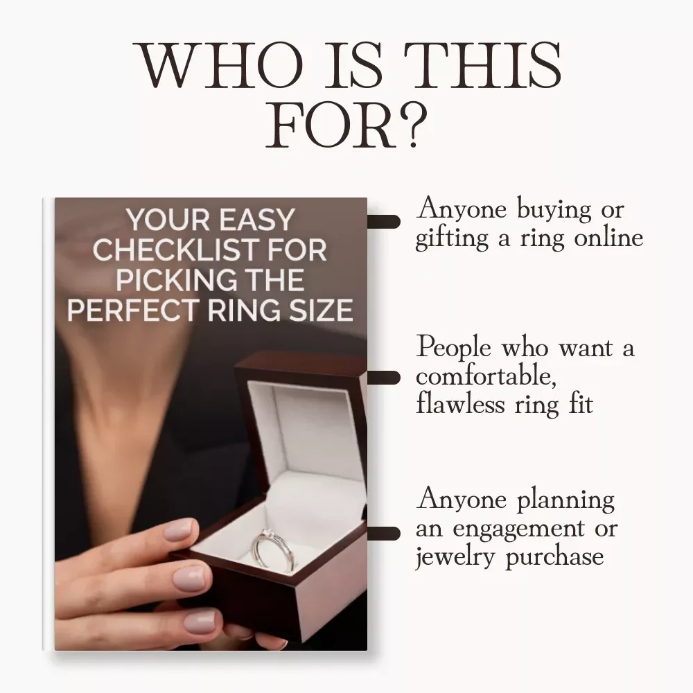 Your Easy Checklist for Picking the Perfect Ring Size | Printable Ring Sizing Guide | Digital Download for Jewelry Lovers, Brides-to-Be & Gift Shoppers