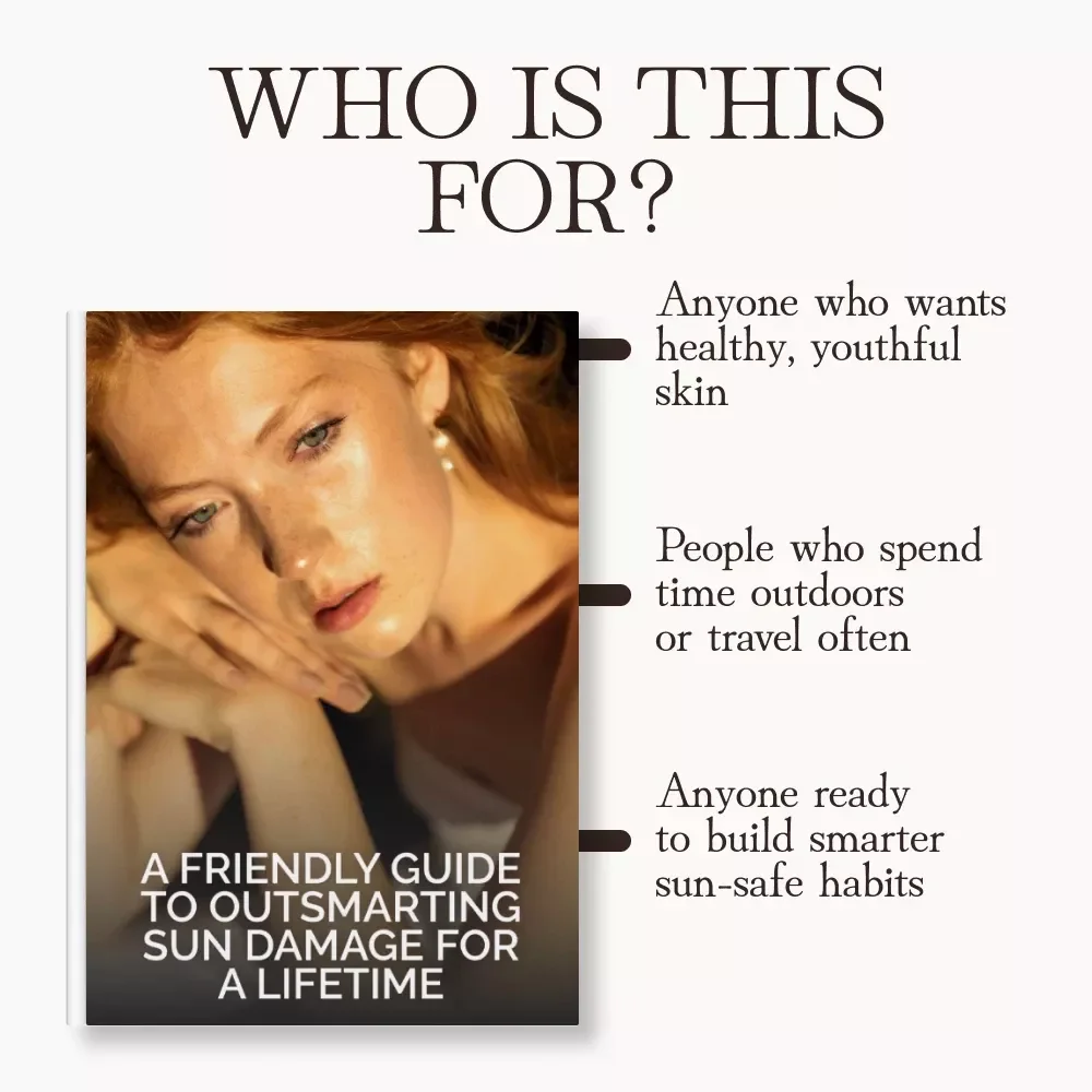 A Friendly Guide to Outsmarting Sun Damage for a Lifetime | Digital Sun Safety Guide | Tips for Avoiding Sun Damage Over Many Years | Skincare Protection eBook Download