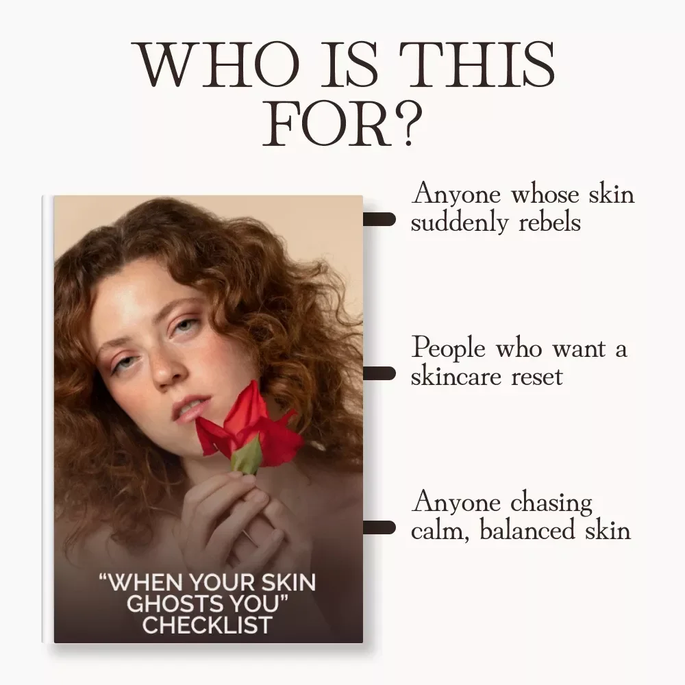 “When Your Skin Ghosts You” Checklist | What to Do When Your Skin Stops Responding to Products | Digital Skincare Reset Guide for Glowing Skin