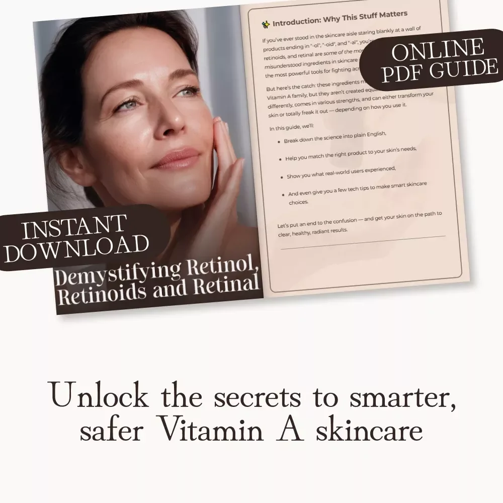 Demystifying Retinol, Retinoids and Retinal — The Ultimate Skincare Guide | Learn What’s the Difference Between Retinol, Retinoid, Retinal | Digital Download for Glowing, Healthy Skin
