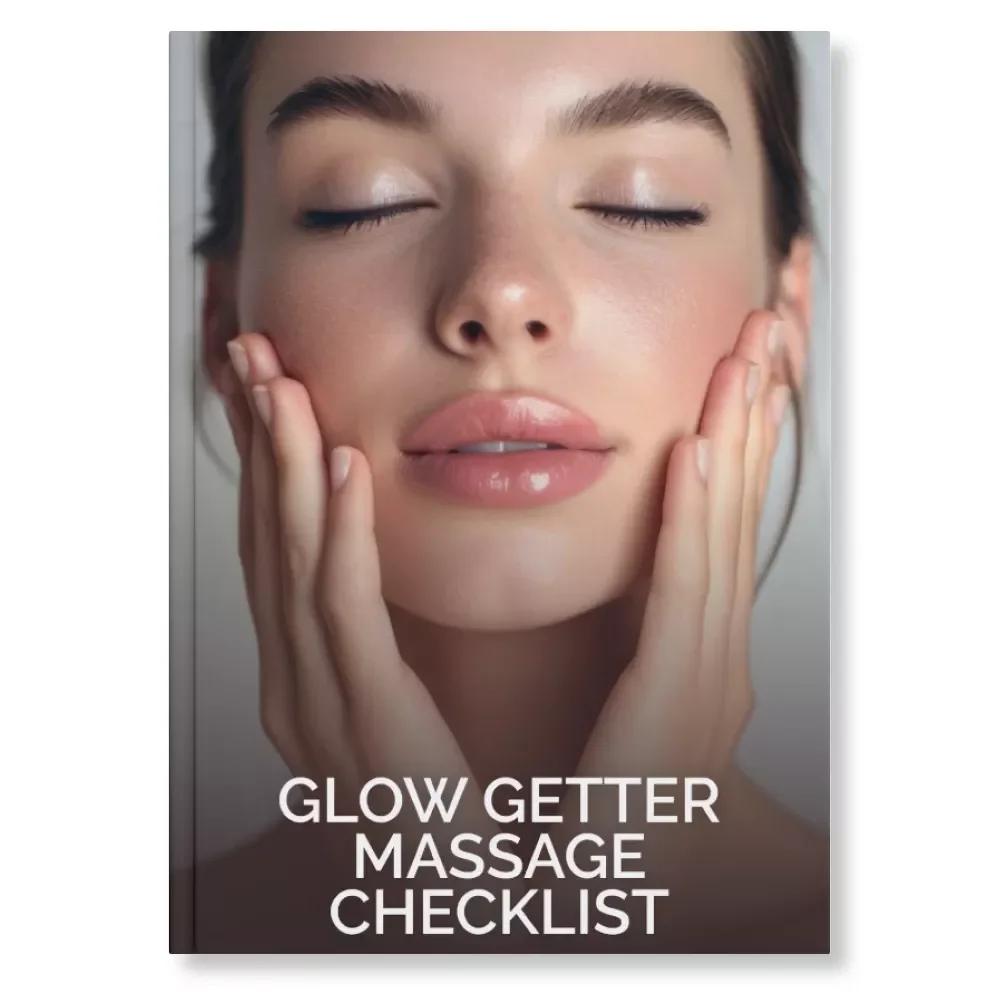 Glow Getter Massage Checklist | Best Facial Massage Techniques for Glowing Skin | Digital Self-Care Guide for Radiant Complexion & Relaxation