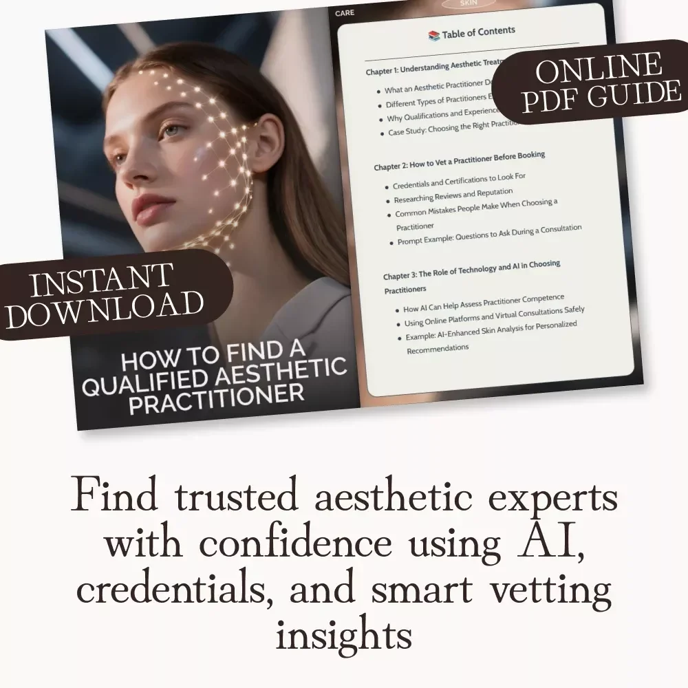 How to Find a Qualified Aesthetic Practitioner | Digital Guide for Choosing the Best Cosmetic Expert | eBook on Vetting Safe & Professional Aesthetic Providers