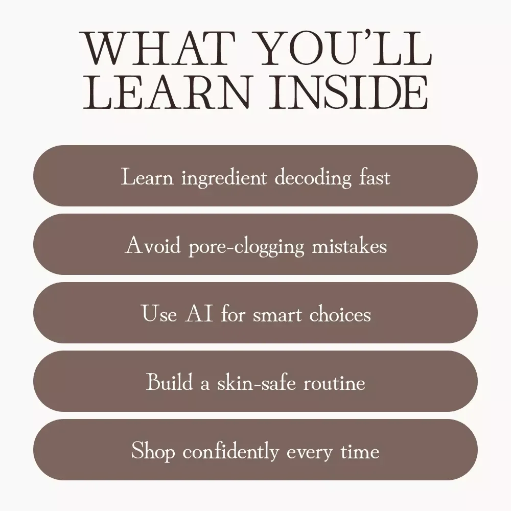 How to Spot Non-Comedogenic Products Without the Guesswork | Digital Guide for Clear Skin & Smart Shopping | Learn how to tell if a product is non-comedogenic – Label Reading, Ingredients, AI Tools & Routine Tips