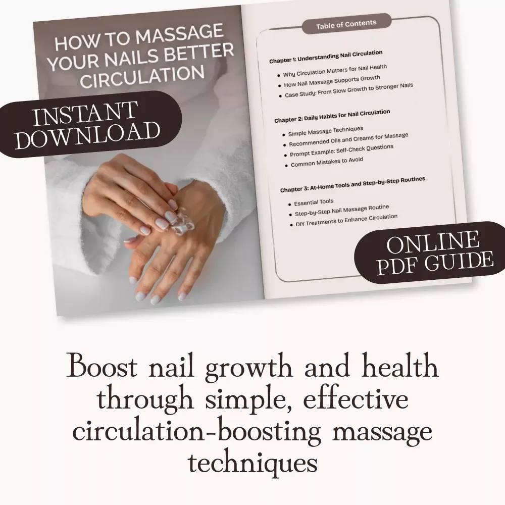 How to Massage Your Nails Better Circulation | Nail Massage Guide for Growth, Health & Relaxation | Digital Download eBook for Self-Care, Wellness & Beauty