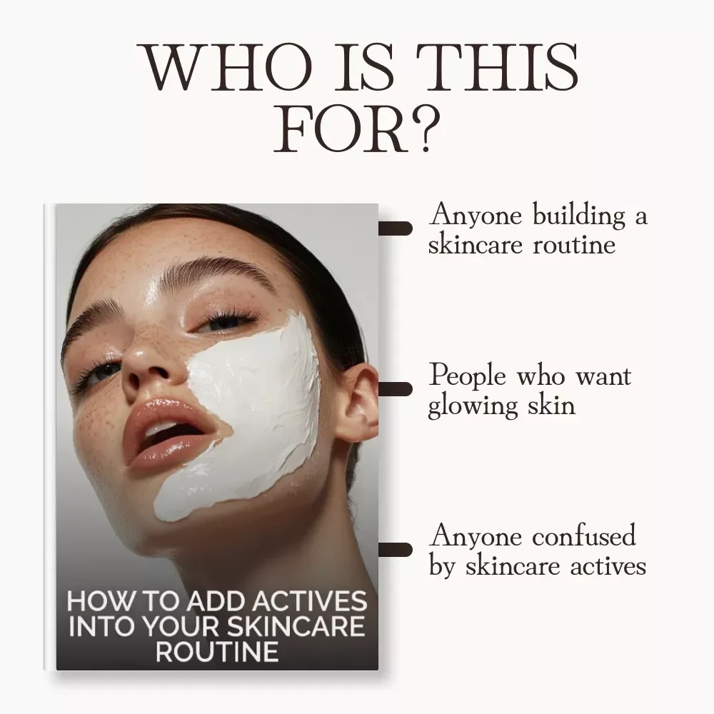 How to Add Actives into Your Skincare Routine – Digital Skincare Guide for Glowing Skin | Step-by-Step eBook on Using Vitamin C, Retinol, AHAs/BHAs & Niacinamide