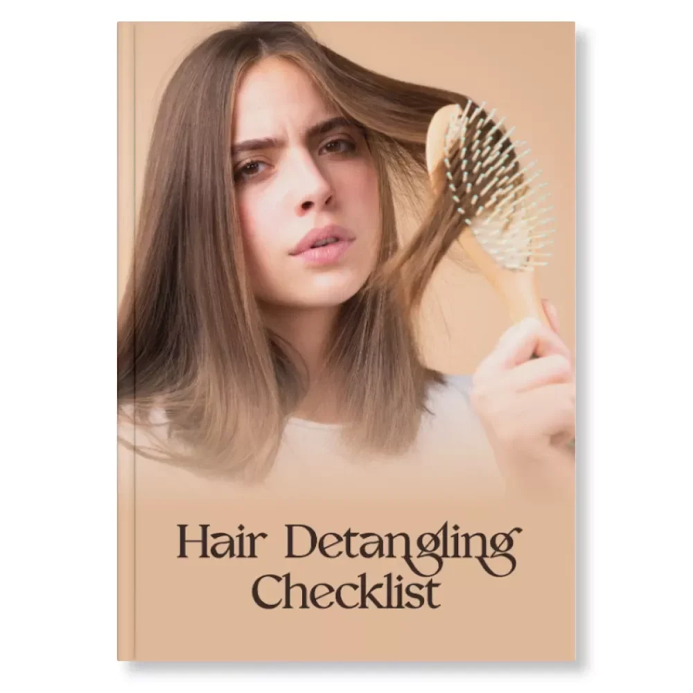 Hair Detangling Checklist | How to Detangle Hair Without Causing Damage | Digital Download Guide for Smooth, Healthy, Tangle-Free Hair