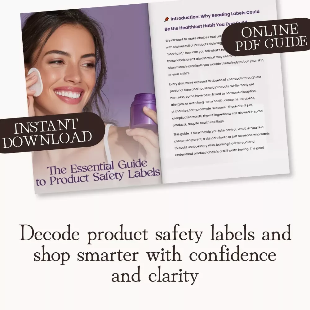 The Essential Guide to Product Safety Labels | How to Assess Product Safety from Labels (Parabens, Phthalates & More) | Digital Download eBook for Conscious Consumers