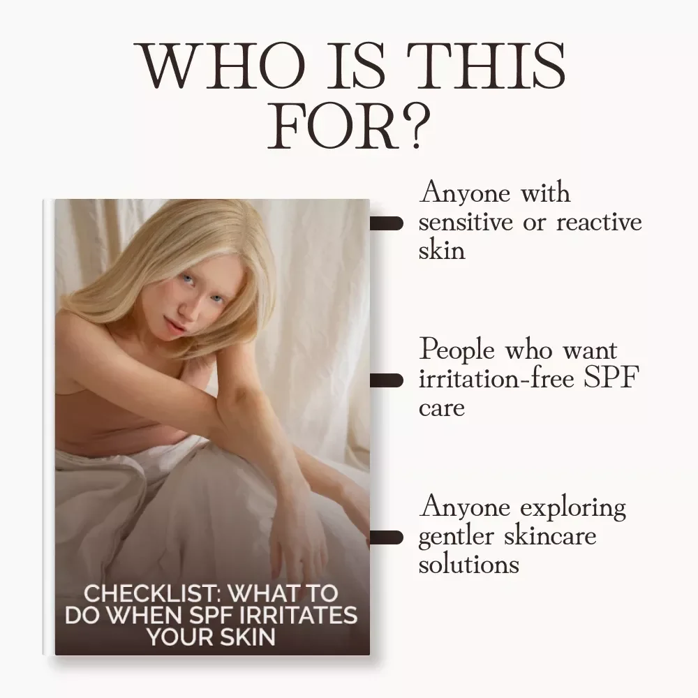 Checklist: What to Do When SPF Irritates Your Skin | Sensitive Skin Relief Guide | Instant Digital Download | Skincare Recovery eBook for Redness & Irritation