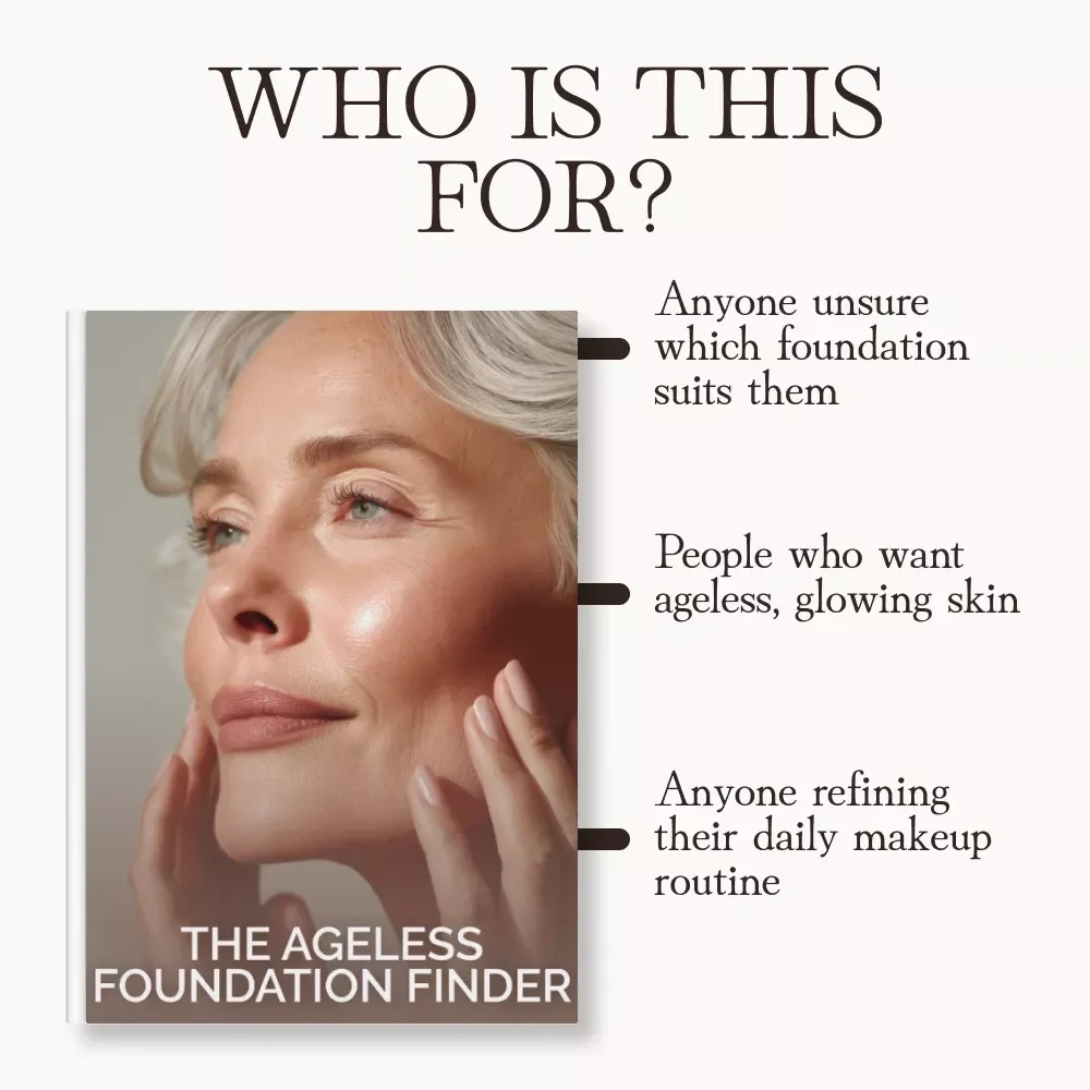 The Ageless Foundation Finder | Printable Beauty Checklist | Digital Download | How to Choose the Right Foundation for Your Age | Makeup Routine Guide for Every Skin Type and Age