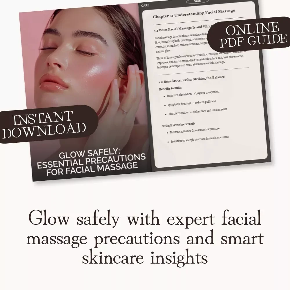 Glow Safely: Essential Precautions for Facial Massage | Digital Safety Guide for Skincare Enthusiasts, Estheticians & Wellness Professionals | Learn Key Precautions During Facial Massage for Healthy, Glowing Skin