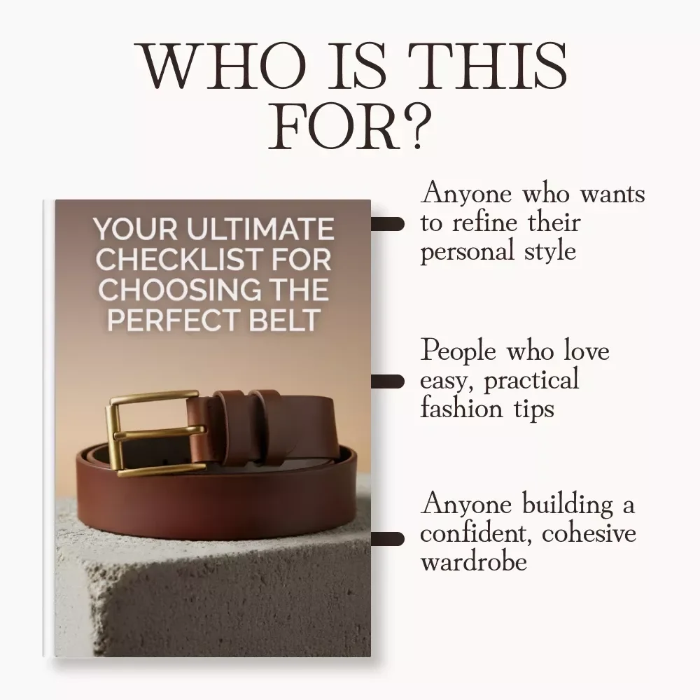 Your Ultimate Checklist for Choosing the Perfect Belt | Printable Fashion Style Guide, Digital Download, Men’s & Women’s Belt Styling Tips, Outfit Accessory eBook