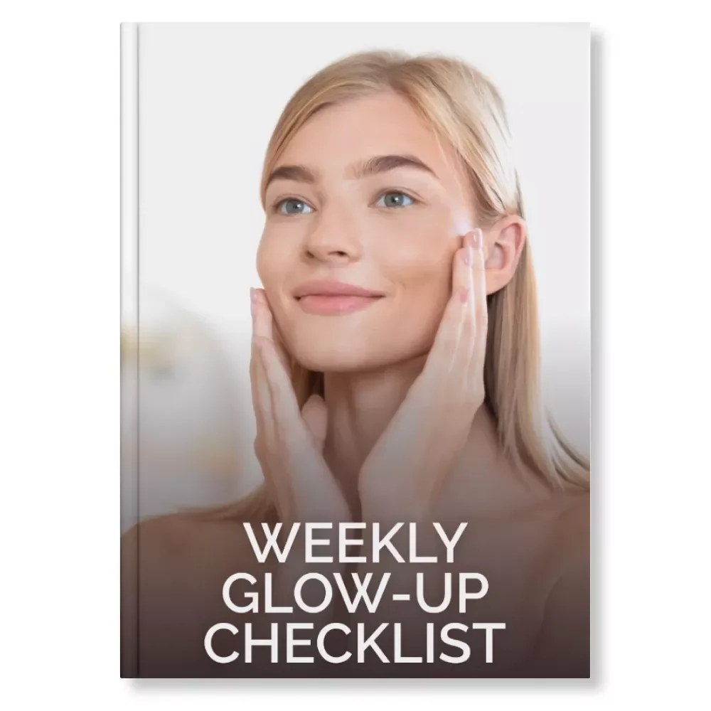 Weekly Glow-Up Checklist | Skincare Routine Guide for Radiant Skin | Tips for Weekly Peels and Masks That Are Safe for Skin | Digital Download Self-Care Printable
