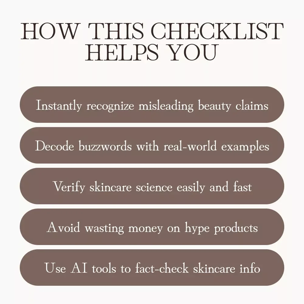 Spot Skincare Marketing Myths Like a Pro | Printable Checklist & Digital Guide | How to Spot False Claims on Skincare Marketing