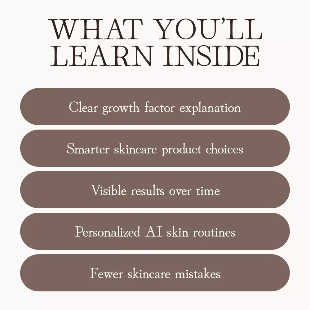 How Growth Factors Transform Your Skin | Skincare Guide for Understanding What Are Growth Factors in Skincare and Do They Help | Digital Download eBook for Glowing Skin & Smarter Beauty Routines