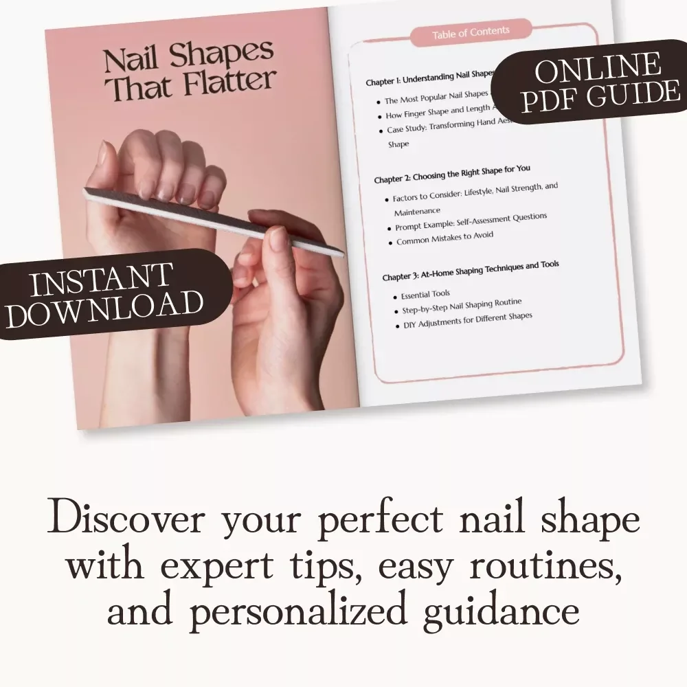 Nail Shapes That Flatter | Digital Guide for Perfect Hand Aesthetics | Learn How to Choose the Right Nail Shape for Your Fingers | eBook for Beauty Enthusiasts, Nail Artists & DIY Manicure Lovers