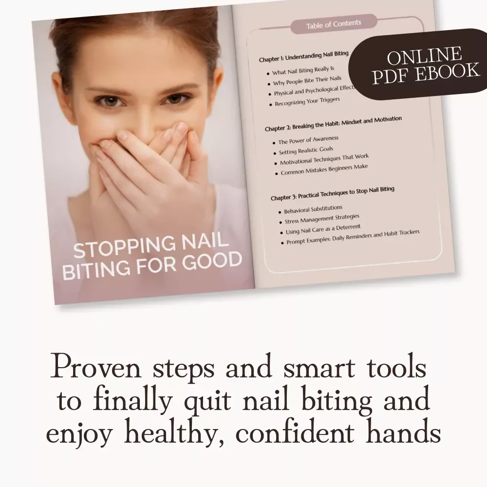 Stopping Nail Biting for Good | eBook Guide on How to Prevent Nail Biting Naturally | Digital Download Habit-Breaking Resource for Adults & Teens