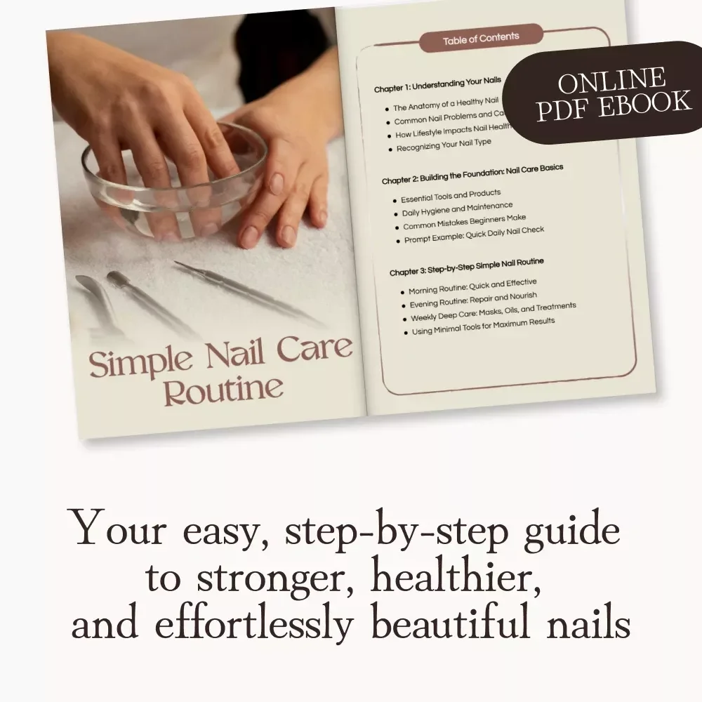 Simple Nail Care Routine | How to Create a Simple Nail Care Routine eBook | Digital Nail Health & Self-Care Guide