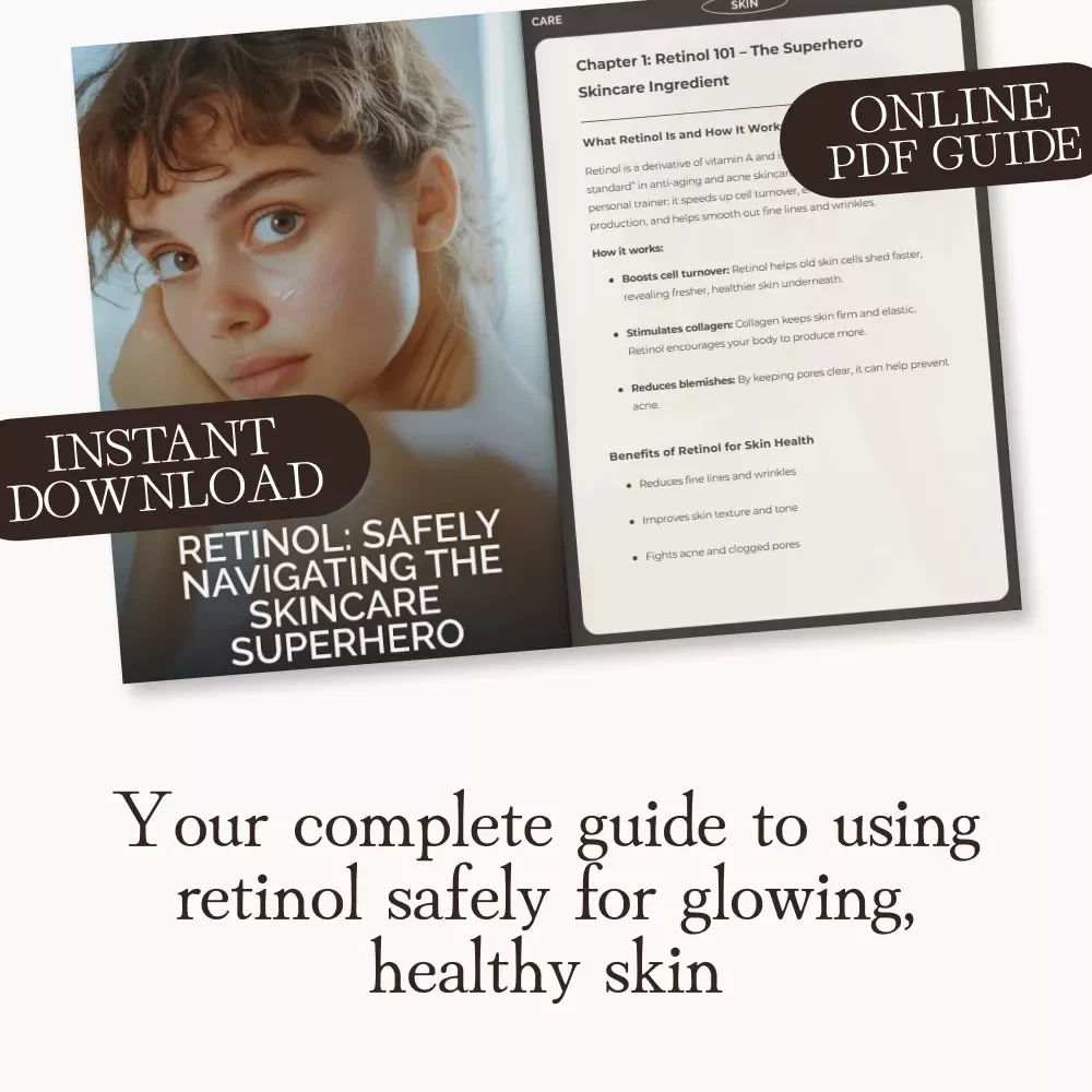 Retinol: Safely Navigating the Skincare Superhero | Digital Retinol Safety Guide, eBook & Checklist | Learn What Are the Risks of Retinol Misuse + Smart Skincare Tips