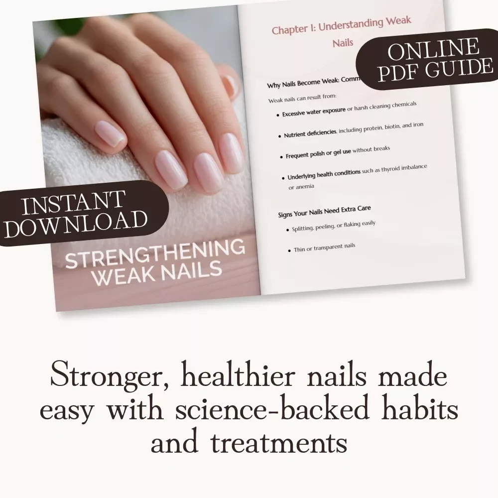 Strengthening Weak Nails Guide | Digital eBook for Nail Care, Growth & Repair | How to Strengthen Weak Nails Naturally at Home