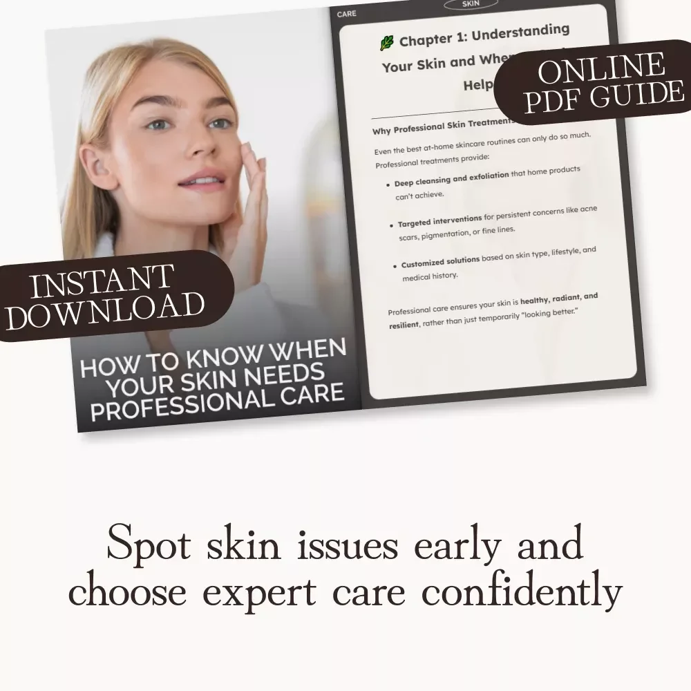 How to Know When Your Skin Needs Professional Care | A Complete Guide to Recognizing the Signs That You Need a Professional Skin Treatment | Digital Download eBook for Skincare Awareness and Self-Assessment